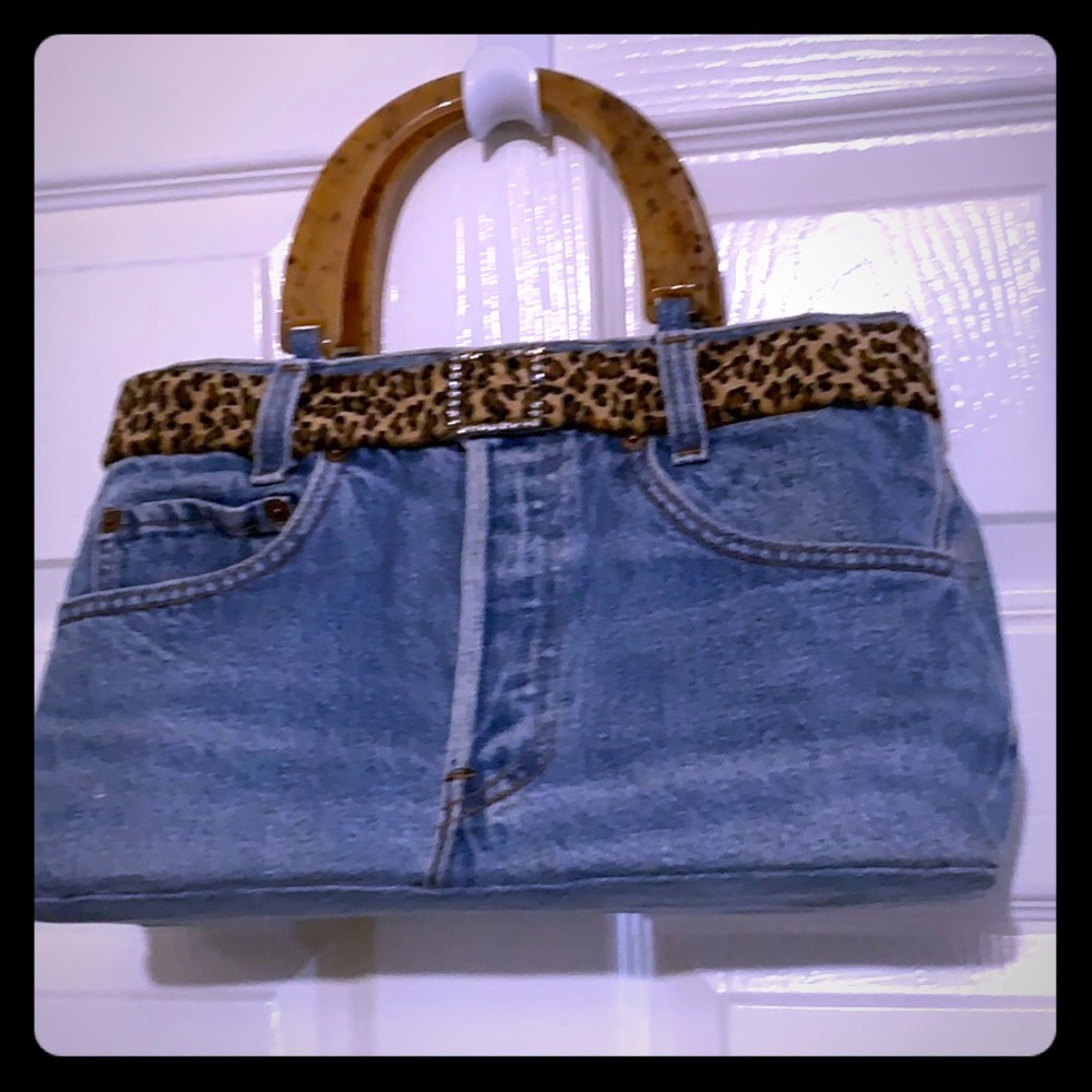 Denim custom Levi purse.